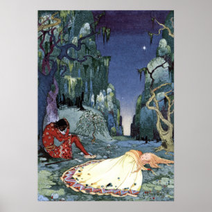 Ourson och Violette vid Virginia Frances Sterrett Poster
