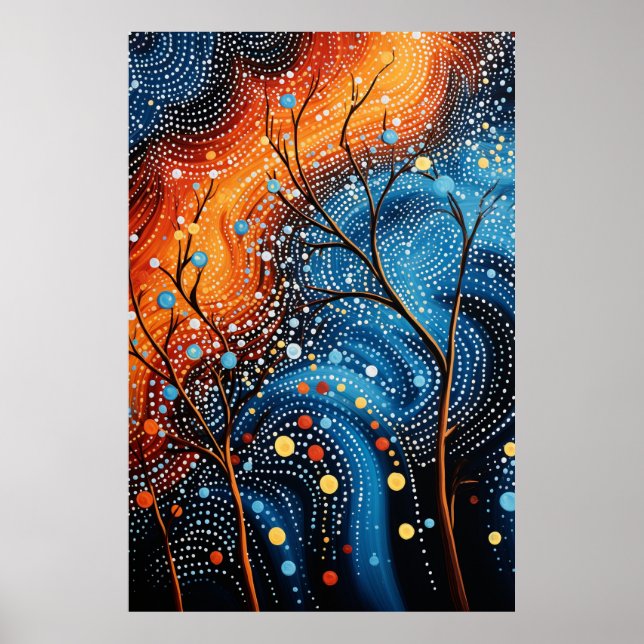 Oursprunglig punktmålning: Dreamtime Stories Art Poster (Framsidan)