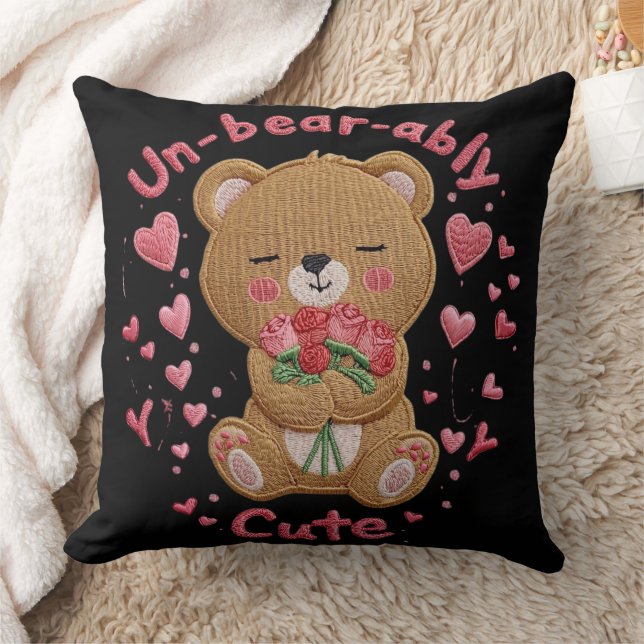 Out-bär-tligt söt teddybjörn kudde (Filt)