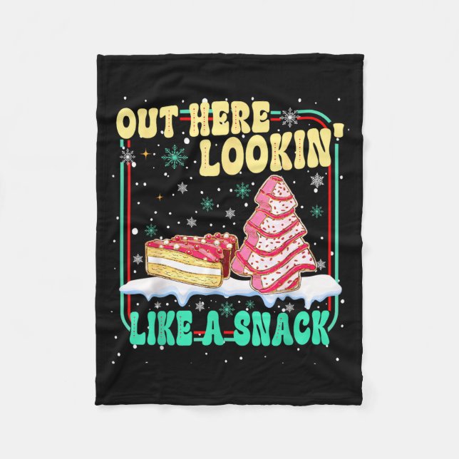 Out Here Lookin' Like A Snack Christmas Cakes Debb Fleecefilt (Framsidan)
