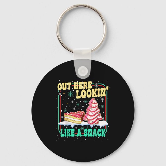 Out Here Lookin' Like A Snack Christmas Cakes Debb Nyckelring (Framsida)