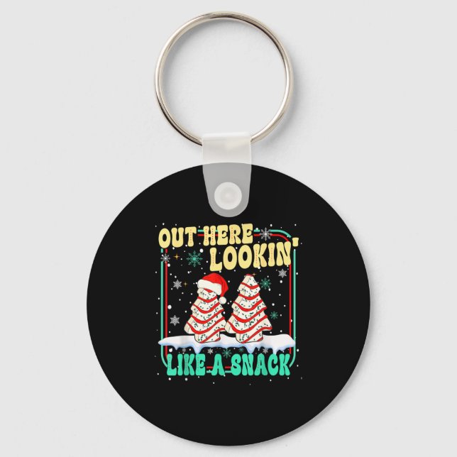 Out Here Lookin' Like A Snack Christmas Cakes Debb Nyckelring (Framsida)