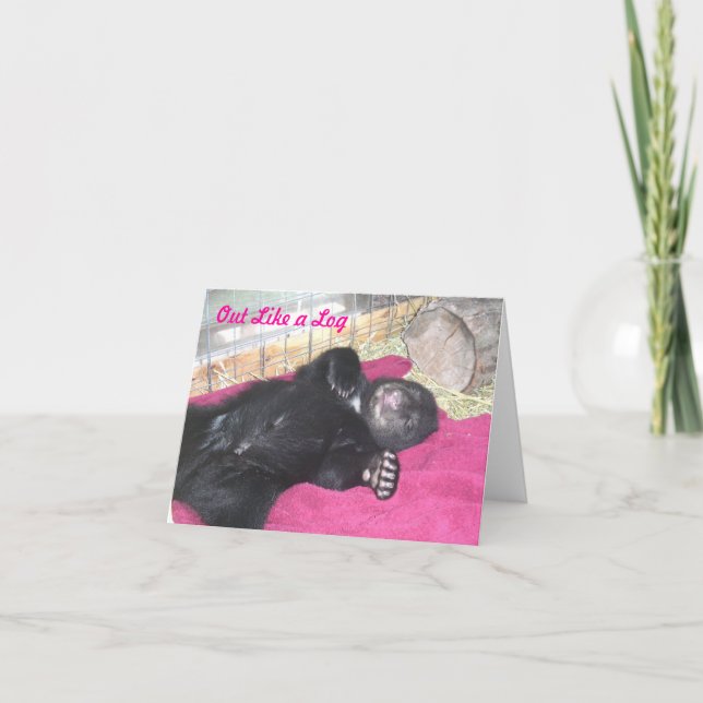 Out Like a Log - Note Card Kort (Framsida)