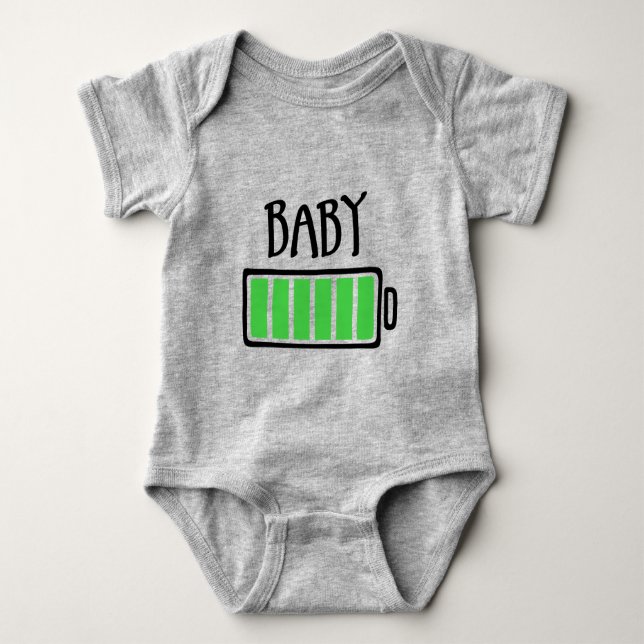 Out of Batteries – Baby T Shirt (Framsida)
