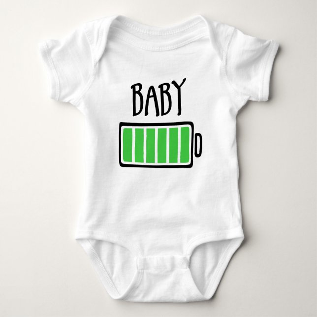 Out of Batteries – Baby T Shirt (Framsida)