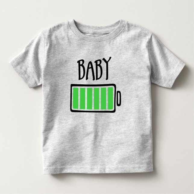 Out of Batteries – Baby T Shirt (Framsida)