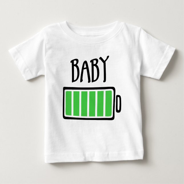 Out of Batteries – Baby T Shirt (Framsida)