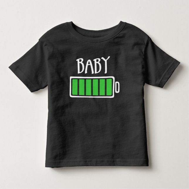 Out of Batteries – Baby T Shirt (Framsida)