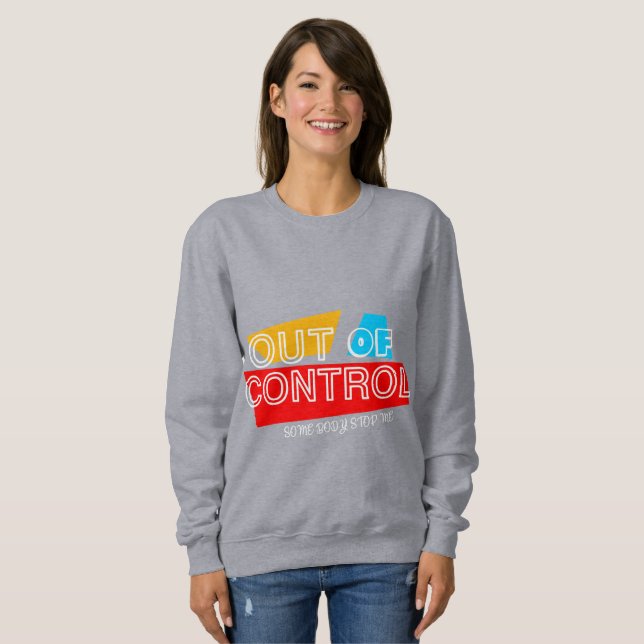 Out of Control – Bold Typography Statement Design T Shirt (Hel framsida)