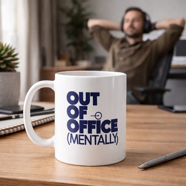 Out Of Office Mentally Funny Mug Kaffemugg (Skapare uppladdad)