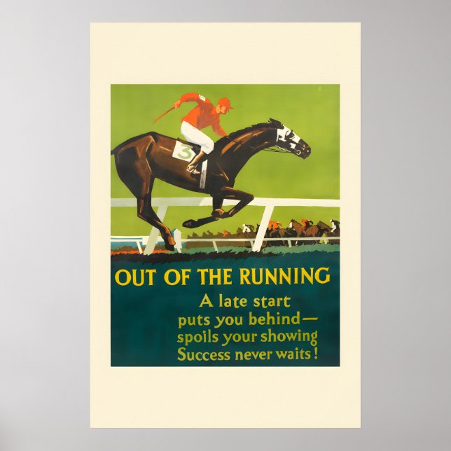 Out of the Running 1920s Mather Business Horse Poster (Framsidan)