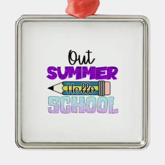 Out Summer Hej School Julgransprydnad Metall
