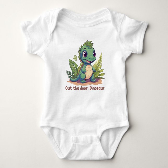 Out the door, Dinosaur T Shirt (Framsida)