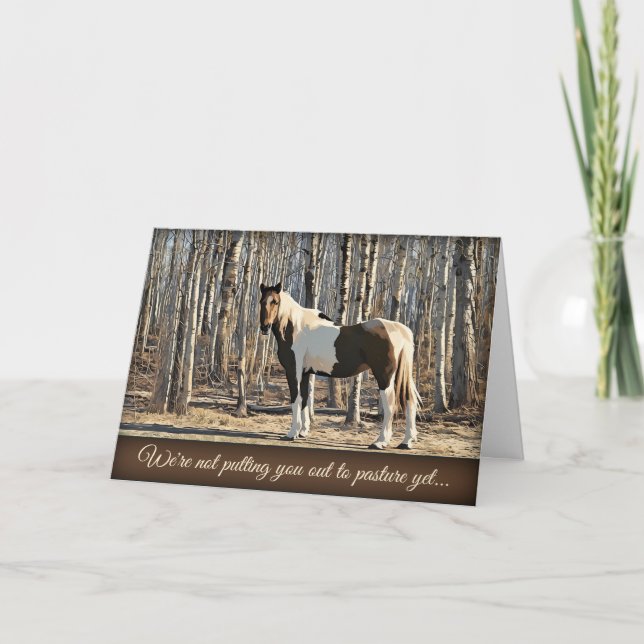 Out to Pasture - Birthday Card Kort (Framsida)