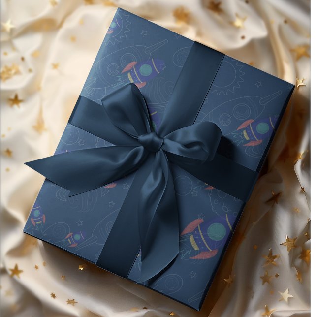 Out to Space theme Presentpapper (Skapare uppladdad)