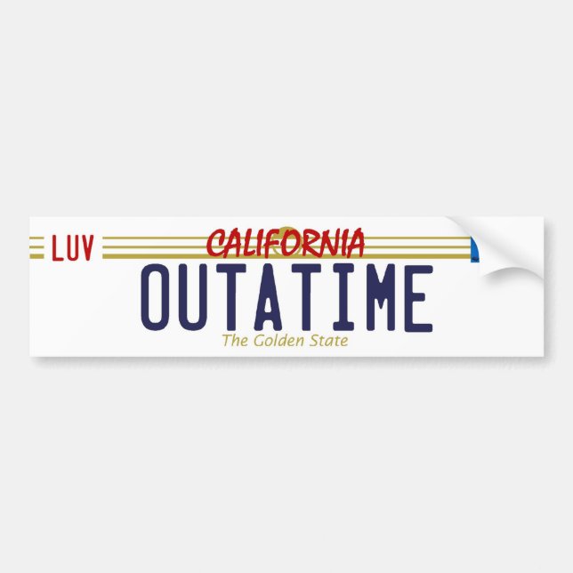 OUTATIME-registreringsskyltbildekal Bildekal (Framsidan)