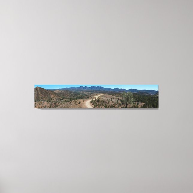 Outback Australia Gorge liggande Panorama Canvastryck (Framsida)