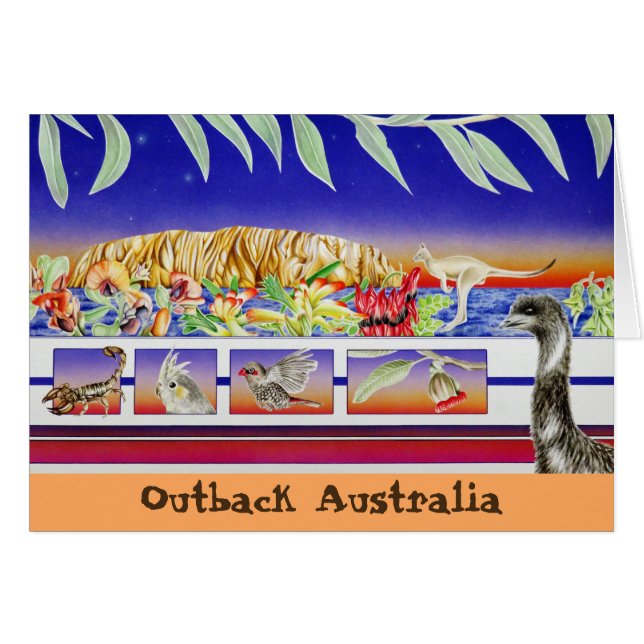 Outback Australien Hälsningskort (Framsidan Horizontal)