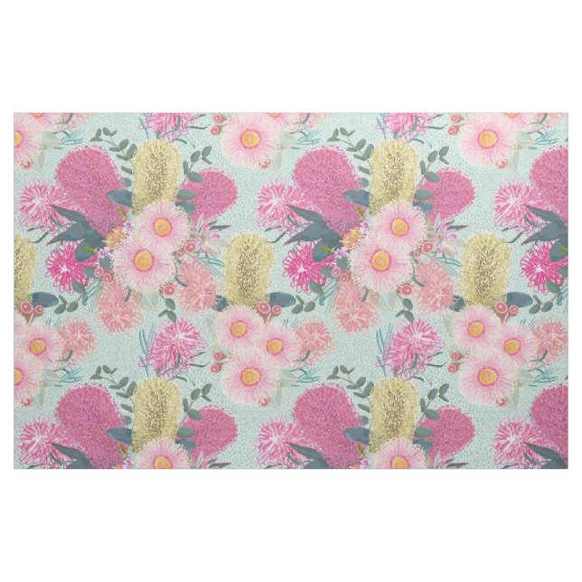 Outback Banksia Och Grevillea Eucalyptus Tyg (Fat Quarter)