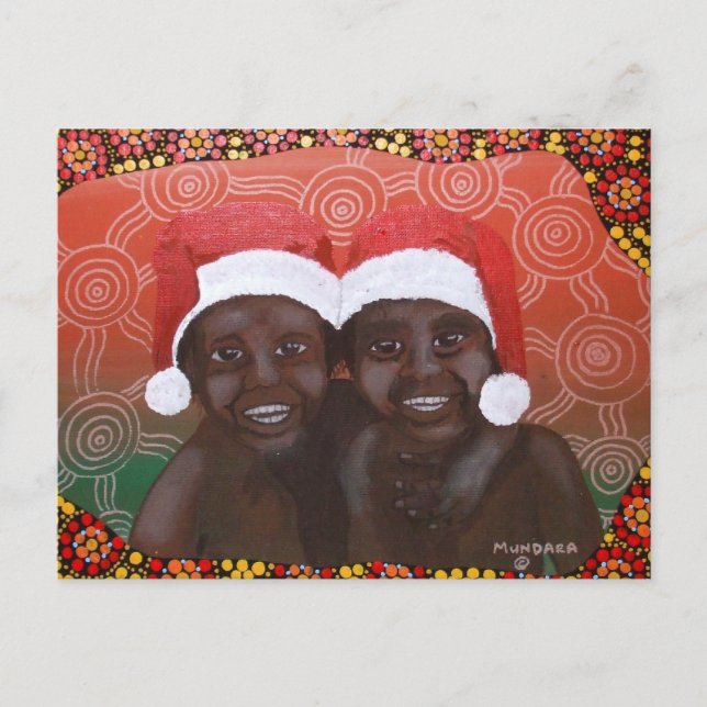 Outback Boys God jul Helg Vykort (Framsida)