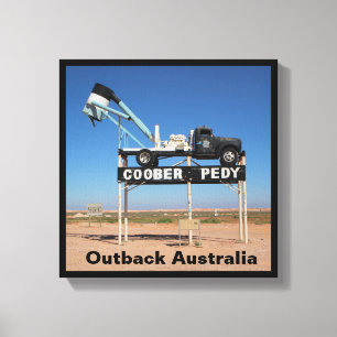 Outback Coober Pedy Customical Souvenir Canvastryck