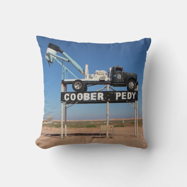 Outback Coober Pedy Customical Souvenir Kudde (Framsida)