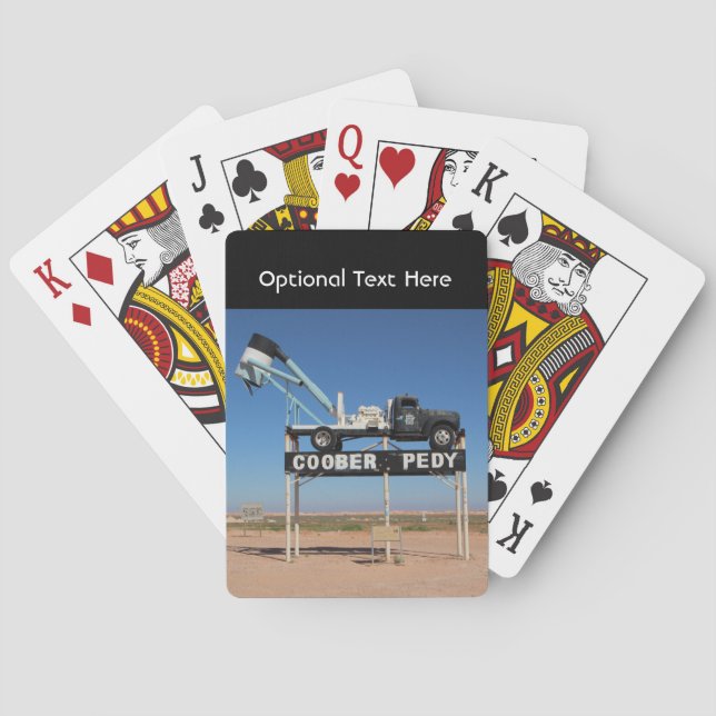 Outback Coober Pedy Customical Souvenir Spel Kort (Baksidan)