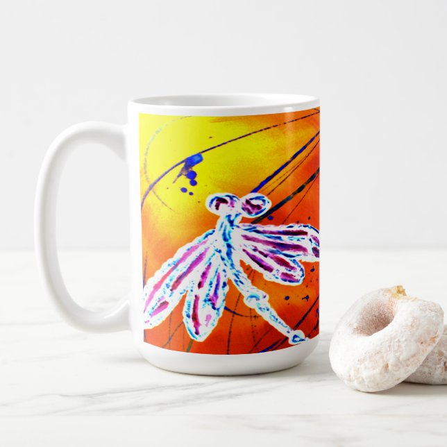 Outback Dragonfly Dance Kaffemugg (Med munk)