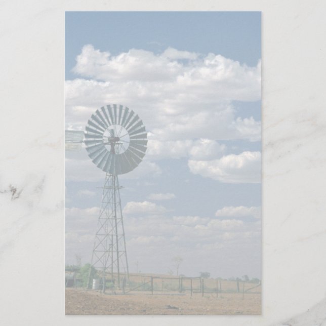 Outback kvarn, södra Australien Brevpapper (Framsida)