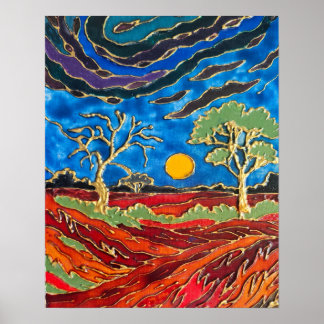 Outback Moonrise – Australiensisk Landskaps Art Pr Poster