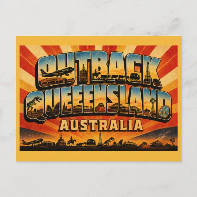 Outback Queensland Australiens vilda hjärta Vykort (Framsida)