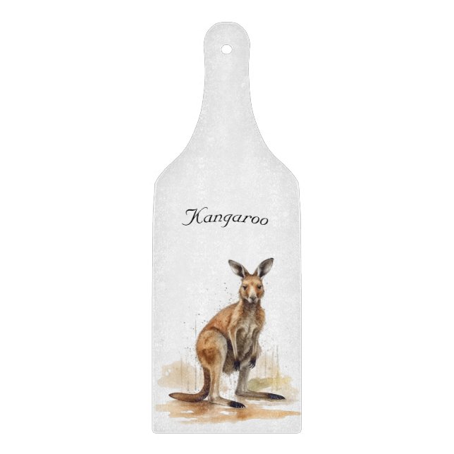 Outback Wanderer: Watercolor Kangaroo anpassningsb (Framsidan)