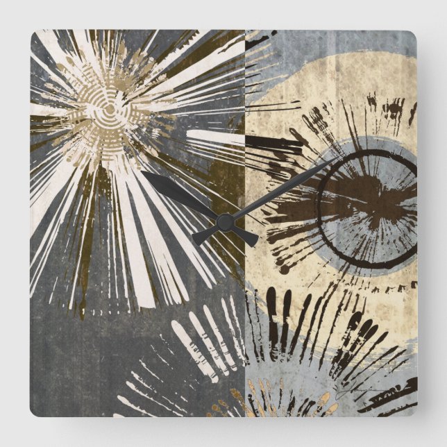 Outburst Tiles I Fyrkantig Klocka (Framsida)