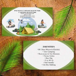 Outdoor Campground RV Park Rustic Layout Visitkort