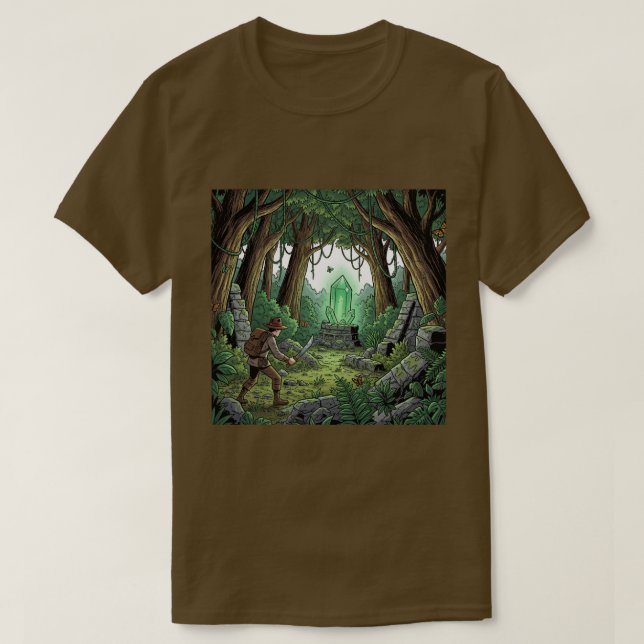 Outdoor Expedition Skogsstig Äventyrs T-Shirt (Design framsida)