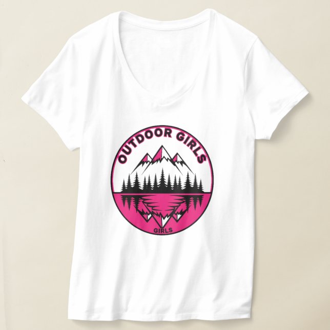 Outdoor Girls Logo T Shirt (Laydown)