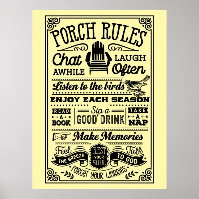 OUTDOOR POSTER - Porch Regler (Framsidan)