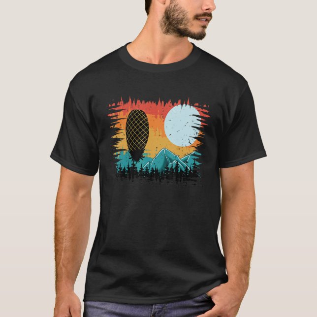 Outdoor Swinger Hiking Camping Retro Upside Down P T Shirt (Framsida)
