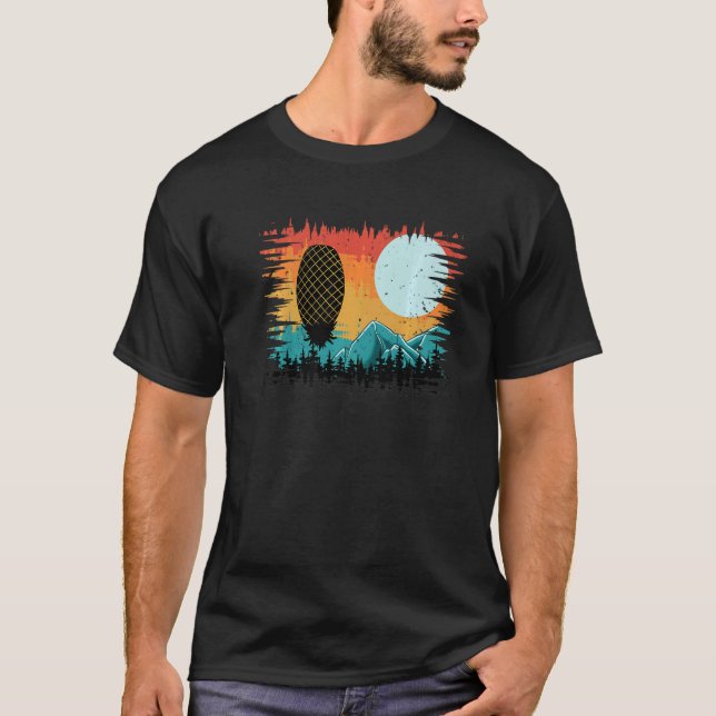 Outdoor Swinger Hiking Camping Retro Upside Down P T Shirt (Framsida)