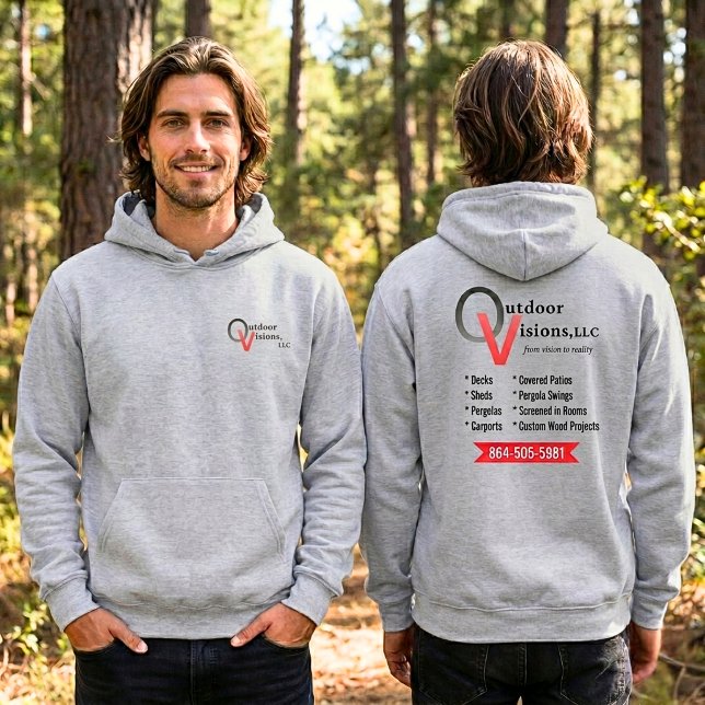 Outdoor Visions Logotyp Bakre Info Hoodie (Skapare uppladdad)