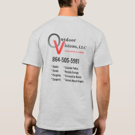 Outdoor Visions Logotyp Bakre Info T Shirt