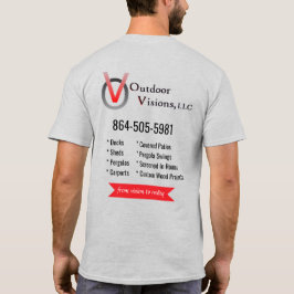 Outdoor Visions Logotyp Bakre Info T-Shirt