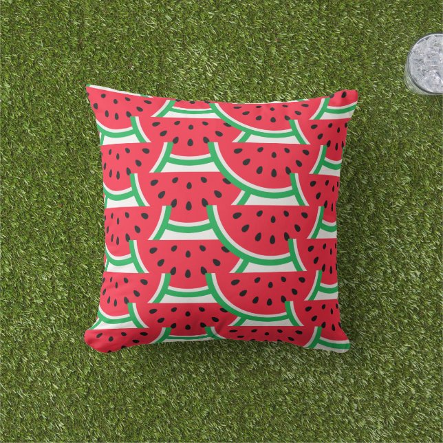 Outdoor Watermelon Throw Pillow Kudde (Gräs)