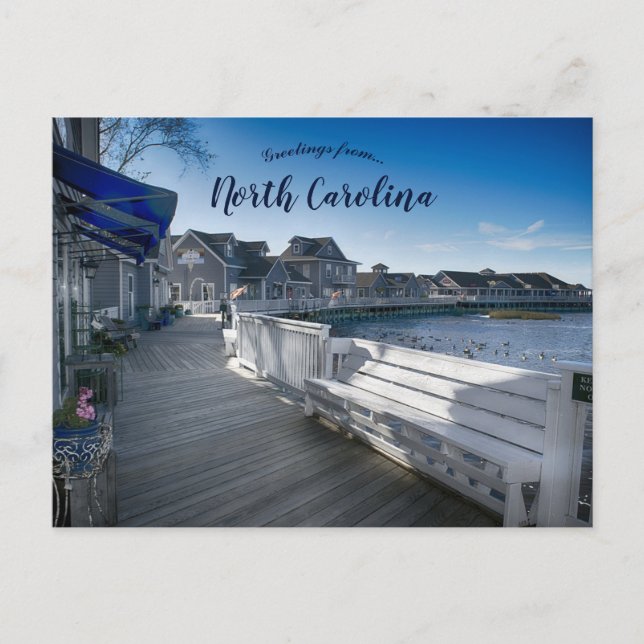 Outer Banker Boardpromenade North Carolina USA Vykort (Framsida)