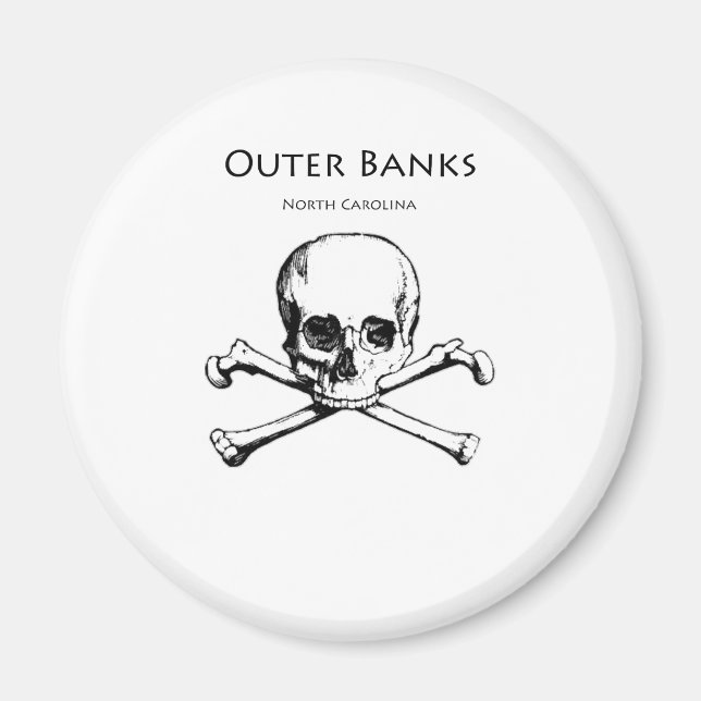 Outer Banker Jolly Roger Magnet (Framsidan)