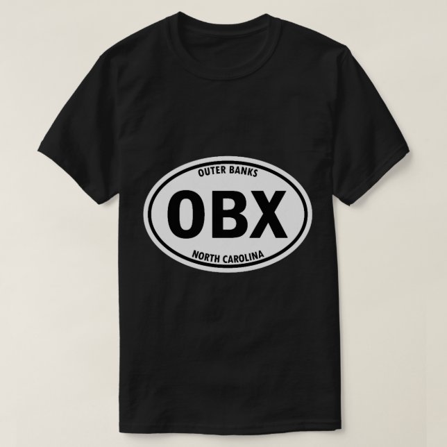 Outer Banker, North Carolina OBX Oval Travel T Shirt (Design framsida)
