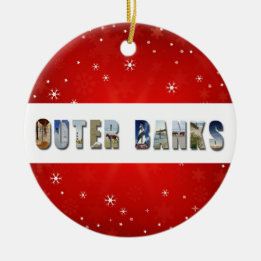 Outer Banker North Carolina Photo jul Julgransprydnad Keramik