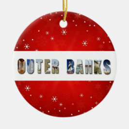 Outer Banker North Carolina Photo jul Julgransprydnad Keramik