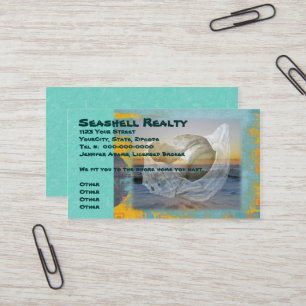 Outer Banker North Carolina Seashell & Surfa Visitkort