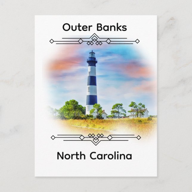 Outer Banker North Carolina T-Shirt Vykort (Framsida)